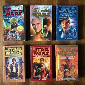 Star Wars Paperback Novel Lot of 6 Books